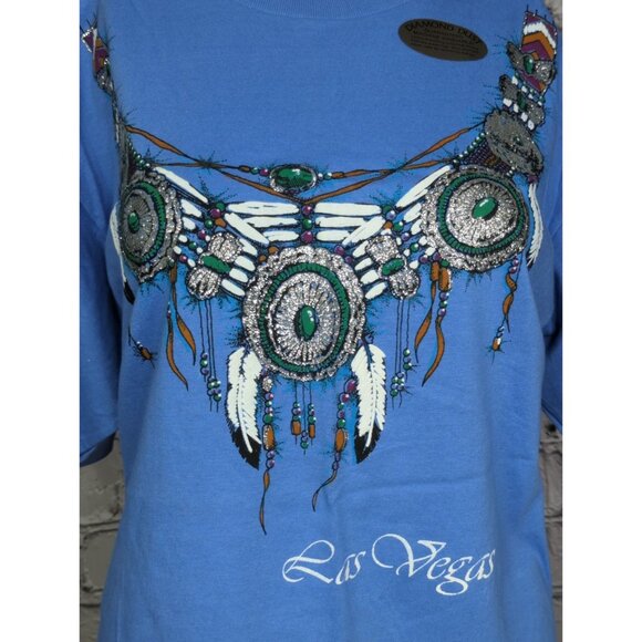 Vintage Diamond Dust Women’s Size L Las Vegas Tribal Design Single Stitch Tee - Picture 2 of 12